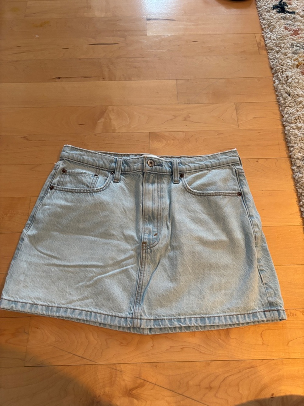Abercrombie high rise jean skirt